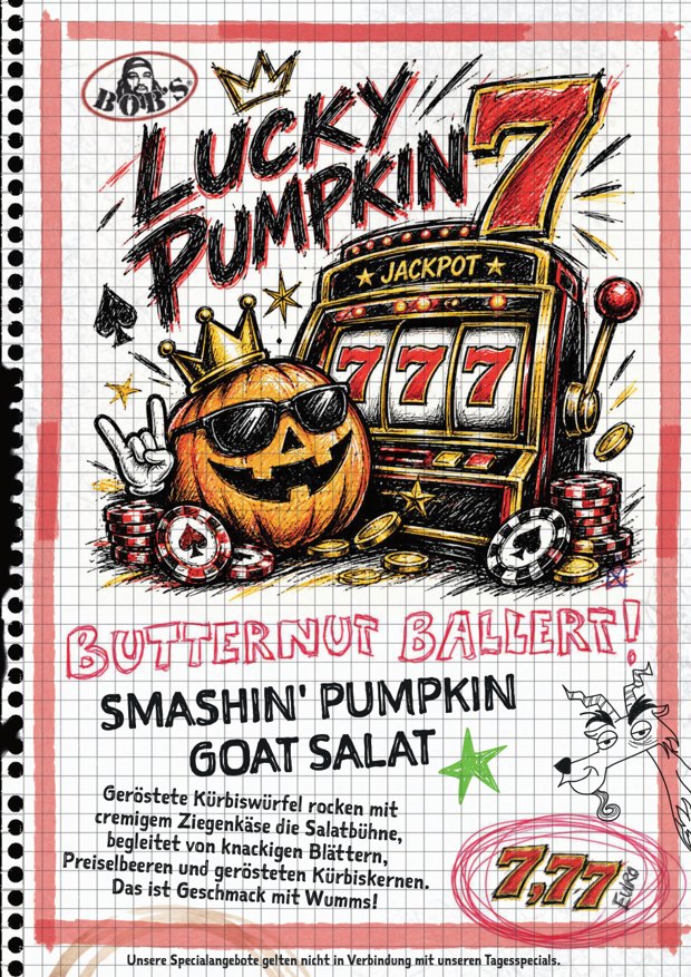 Lucky Pumpkin: Special-Karte für BOB’S München Westkreuz als PDF öffnen